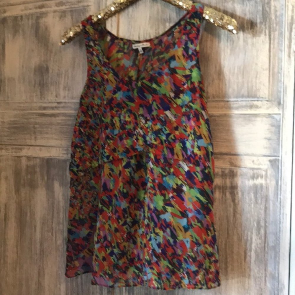 Madewell Broadway & Broome Silk Multicolor Top
